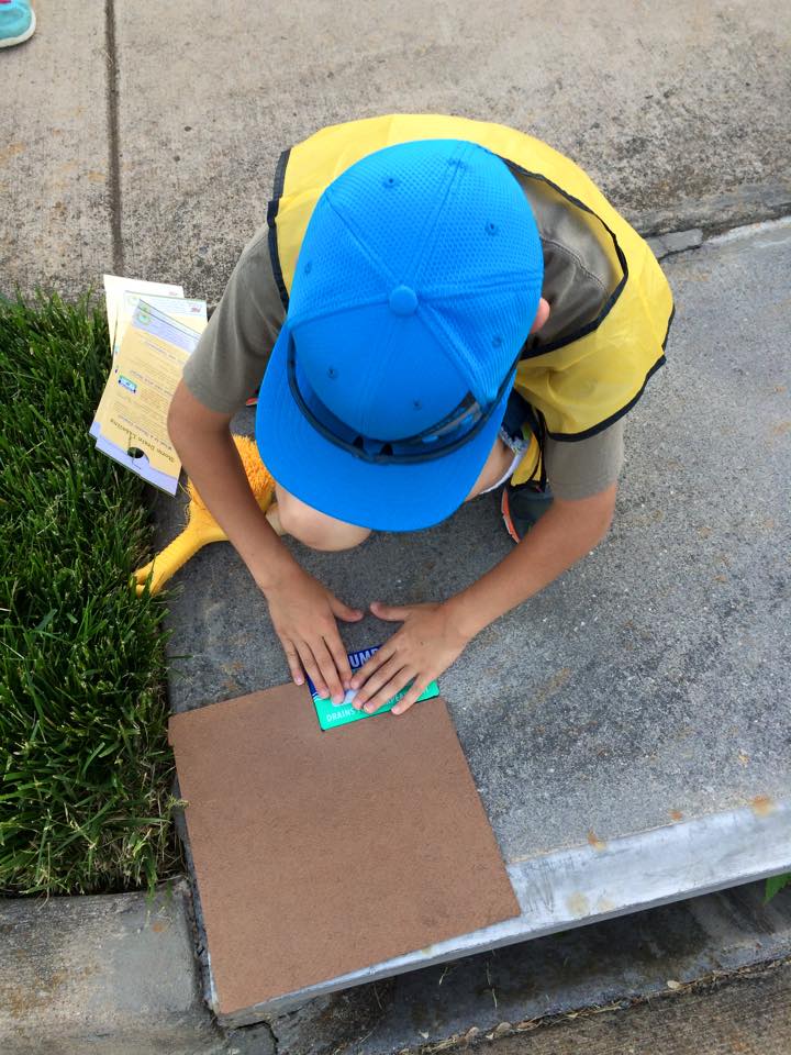 KPWB Goes Storm Drain Labeling in the Community