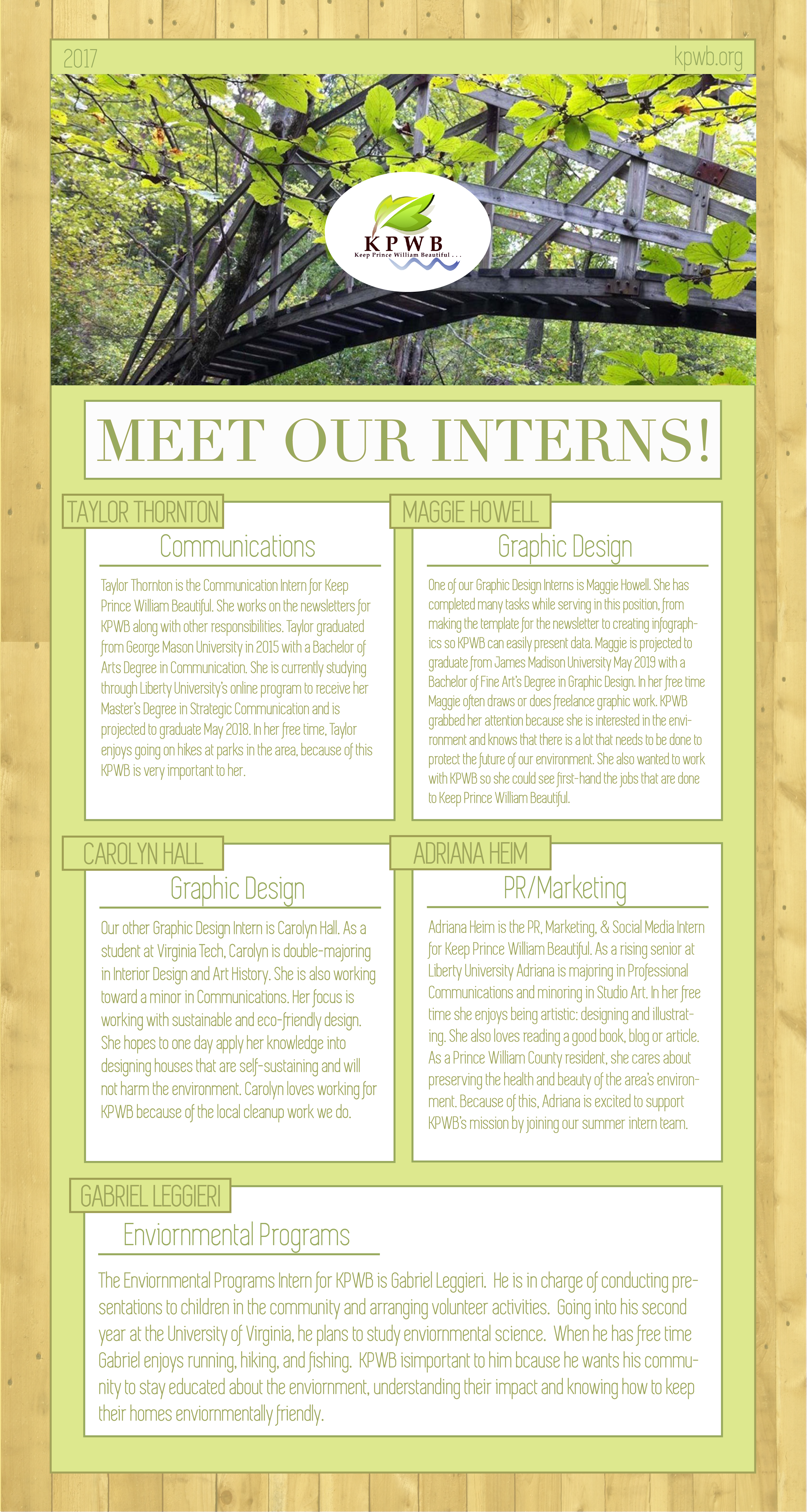 Meet The KPWB Interns!